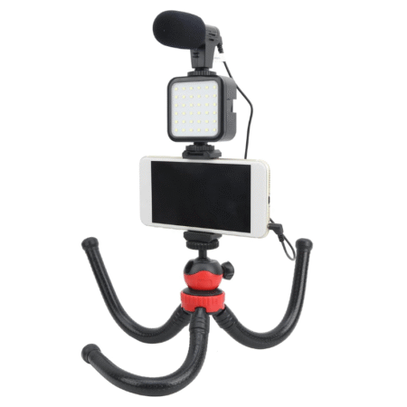 Video Making Kit Tripode+ luz+ microfono MOD AY-49G