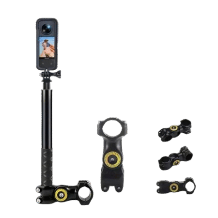 Soporte invisible panorámico para motocicleta y bicicleta (Insta 360, GoPro)