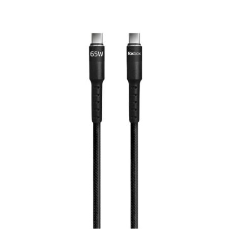 Cable FOXBOX ROUND PRO 1.25m USB-C a USB-C 65W